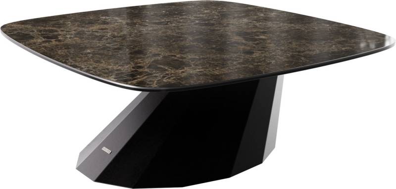 DELIFE Couchtisch Edge, Boot 90x90 cm Keramik Laminam® Emperador Extra Lucidato Dunkelbraun Pa von DELIFE