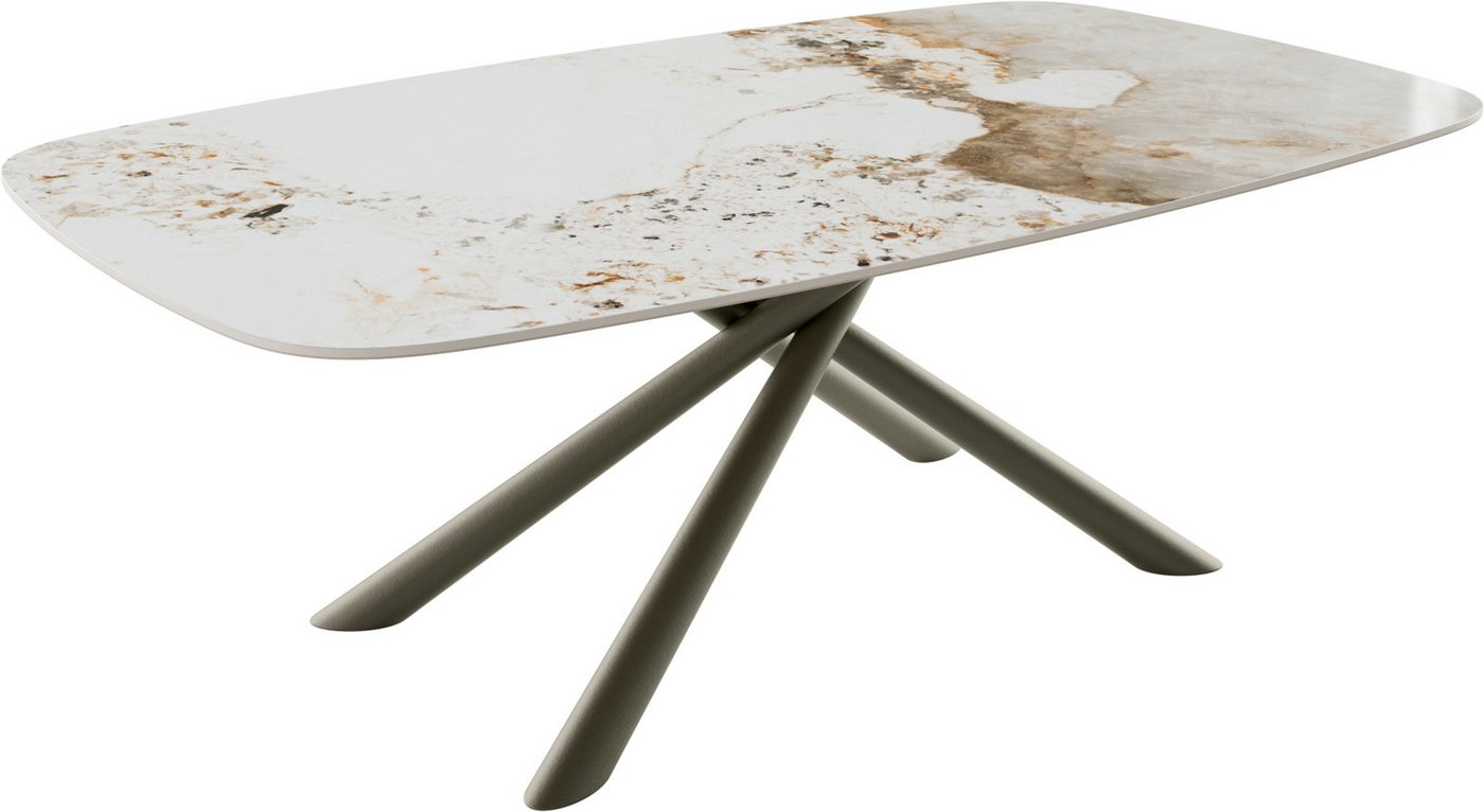 DELIFE Couchtisch Edge, Boot 120x70 cm Keramik Minas Melange Sarity Metall Effektfinish Titan DELIFE Couchtisch Edge, Boot 120x70 cm Keramik Minas Melange Sarity Metall Effektfinish Titan von DELIFE