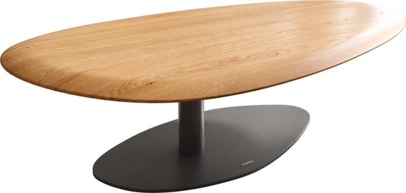 DELIFE Couchtisch Edge, Oval 140x75 cm Eiche Natur Runde Kante Vibany Metall Schwarz DELIFE Couchtisch Edge, Oval 140x75 cm Eiche Natur Runde Kante Vibany Metall Schwarz von DELIFE