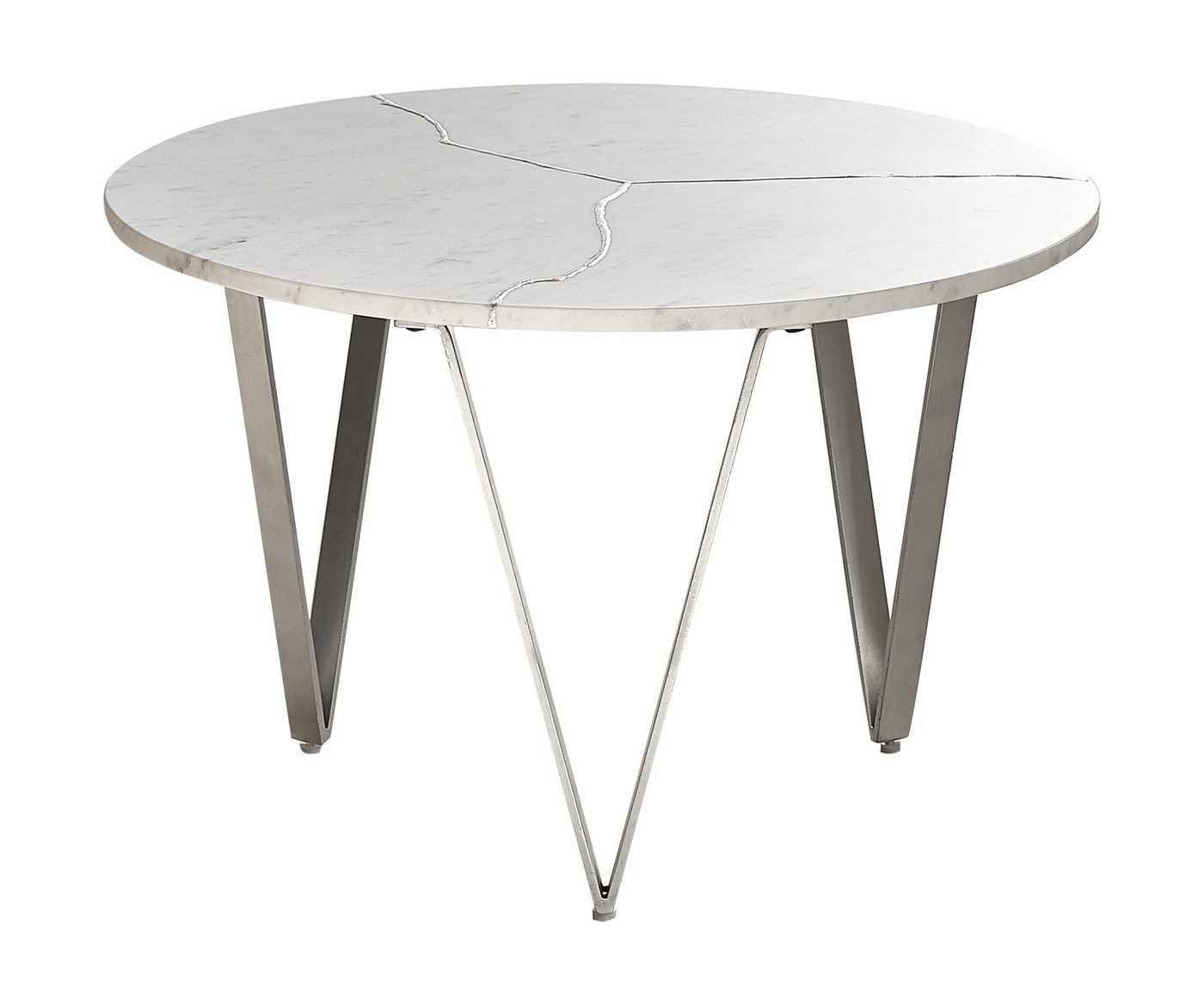 DELIFE Couchtisch Luminoso, 60x60 cm Marmor weiß Metallgestell DELIFE Couchtisch Luminoso, 60x60 cm Marmor weiß Metallgestell von DELIFE