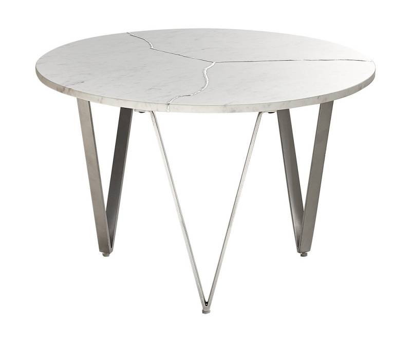 DELIFE Couchtisch Luminoso, 60x60 cm Marmor weiß Metallgestell DELIFE Couchtisch Luminoso, 60x60 cm Marmor weiß Metallgestell von DELIFE