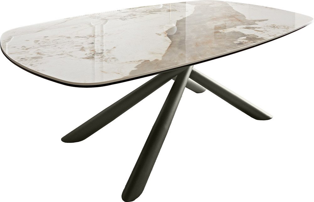 DELIFE Couchtisch Sarita, Keramik Minas Melange Weiß-Beige 120x70 cm Gestell Effektfinish Titan DELIFE Couchtisch Sarita, Keramik Minas Melange Weiß-Beige 120x70 cm Gestell Effektfinish Titan von DELIFE