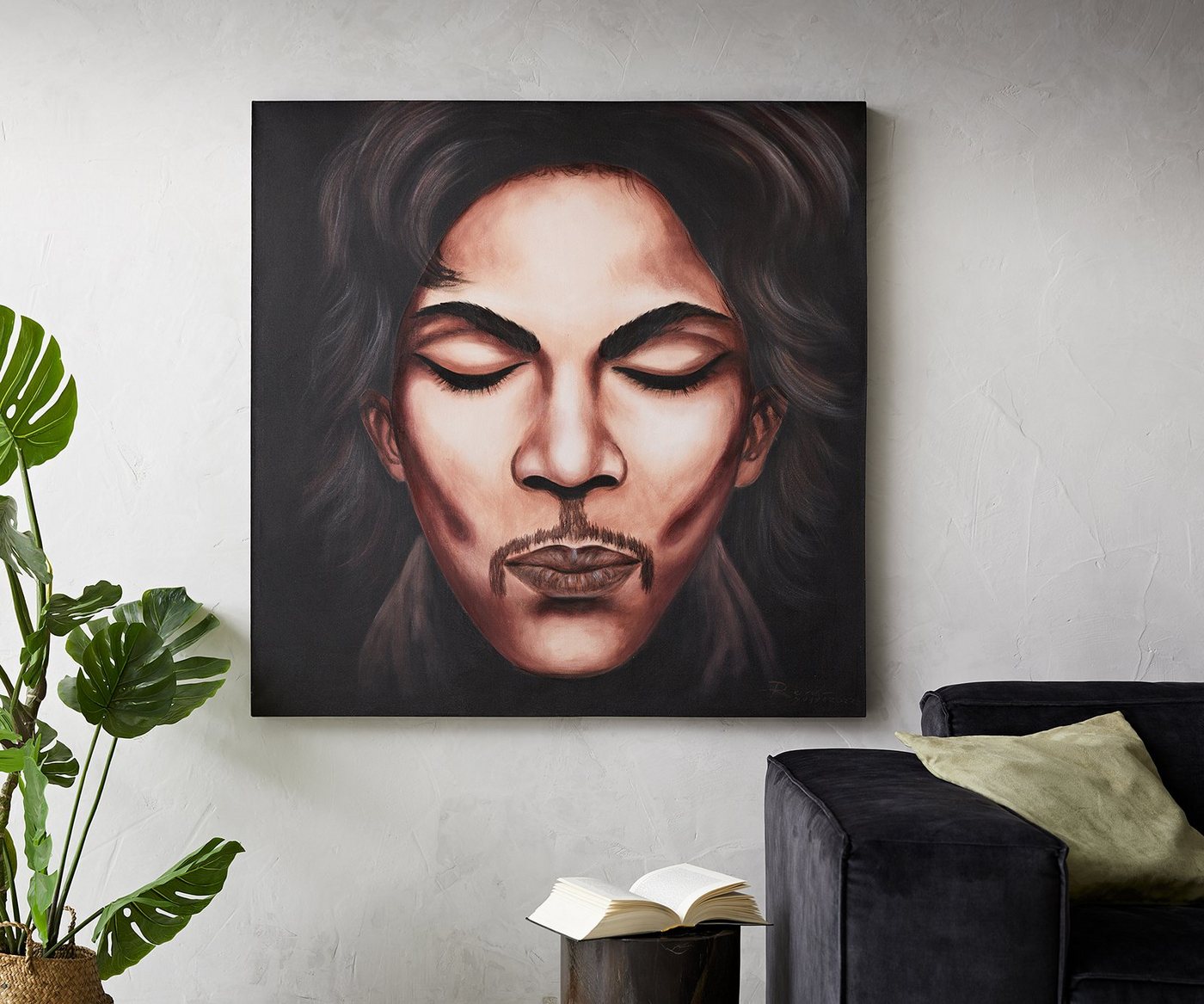 DELIFE Dekoobjekt Prince, 120x120 cm Mehrfarbig Recyceltes Metall von DELIFE