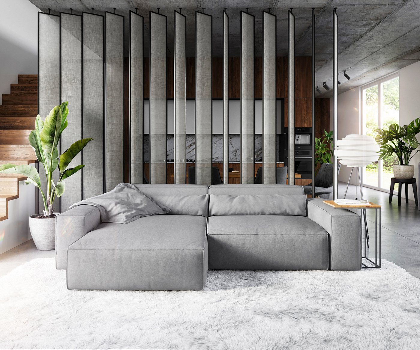 DELIFE Ecksofa Sirpio, XL Mikrofaser Grau 270x170 cm Recamiere variabel DELIFE Ecksofa Sirpio, XL Mikrofaser Grau 270x170 cm Recamiere variabel von DELIFE