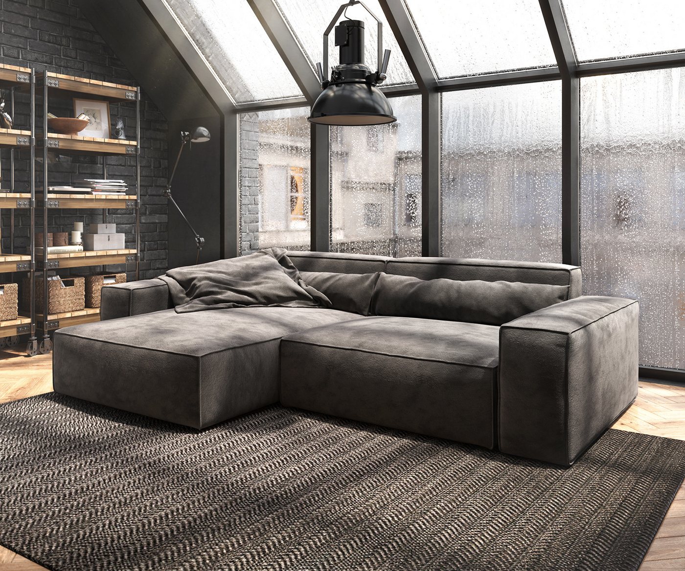 DELIFE Ecksofa Sirpio, XL Mikrofaser Khakibraun 270x170 cm Recamiere variabel DELIFE Ecksofa Sirpio, XL Mikrofaser Khakibraun 270x170 cm Recamiere variabel von DELIFE