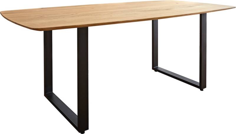 DELIFE Esstisch Edge, Boot Eiche Natur 200x100x2,5-3 Kufe Schwarz Esstisch DELIFE Esstisch Edge, Boot Eiche Natur 200x100x2,5-3 Kufe Schwarz Esstisch von DELIFE