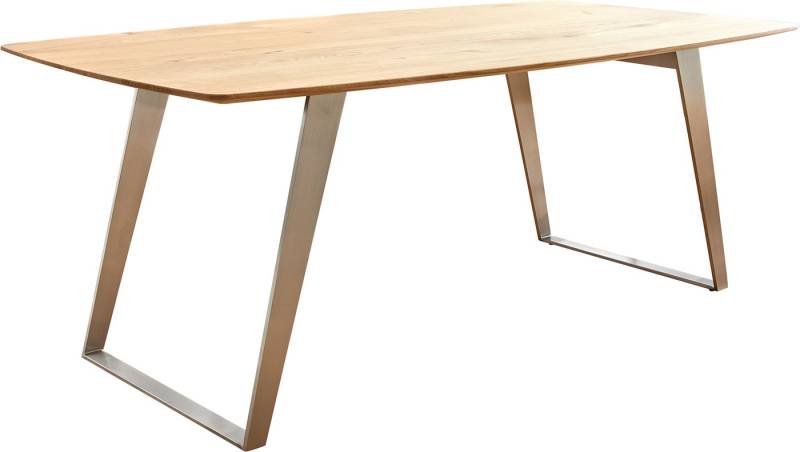 DELIFE Esstisch Edge, Boot Eiche Natur 200x100x2,5-3 Edelstahl Schräg Esstisch DELIFE Esstisch Edge, Boot Eiche Natur 200x100x2,5-3 Edelstahl Schräg Esstisch von DELIFE