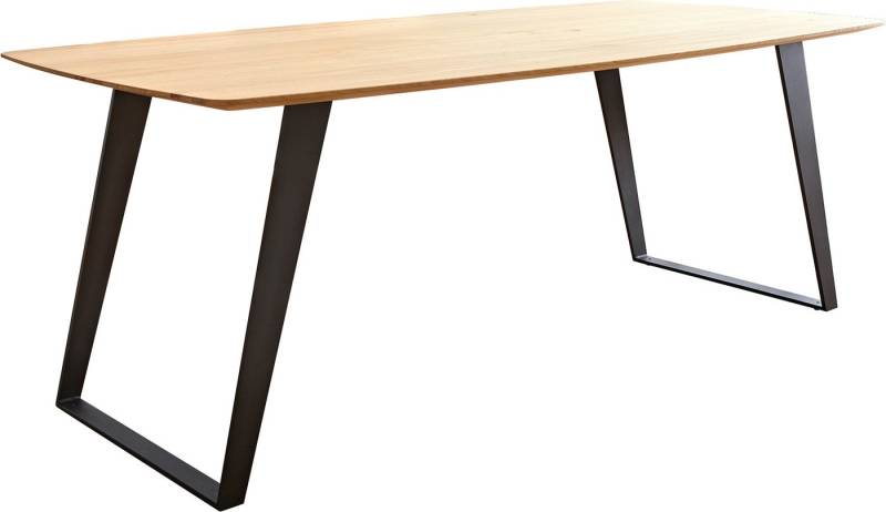 DELIFE Esstisch Edge, Boot Eiche Natur 240x120x2,5-3 Metall Schräg Schwarz Schweizer Kante DELIFE Esstisch Edge, Boot Eiche Natur 240x120x2,5-3 Metall Schräg Schwarz Schweizer Kante von DELIFE