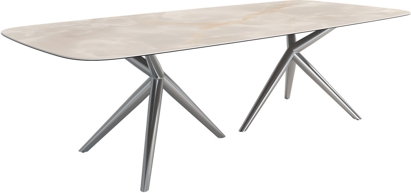 DELIFE Esstisch Edge, Boot Keramik Iris FMG Onice Grigio 270x120 Estelar rund Edelstahl DELIFE Esstisch Edge, Boot Keramik Iris FMG Onice Grigio 270x120 Estelar rund Edelstahl von DELIFE