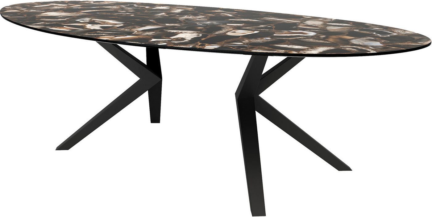 DELIFE Esstisch Edge, Oval Keramik Iris FMG Agatablack 280x130 Zenthara kantig Metall Schwar DELIFE Esstisch Edge, Oval Keramik Iris FMG Agatablack 280x130 Zenthara kantig Metall Schwar von DELIFE