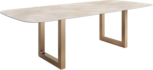 DELIFE Esstisch Edge Boot Keramik Iris FMG Onice Grigio 270x120 Edelstahl Gold Breit DELIFE Esstisch Edge Boot Keramik Iris FMG Onice Grigio 270x120 Edelstahl Gold Breit von DELIFE