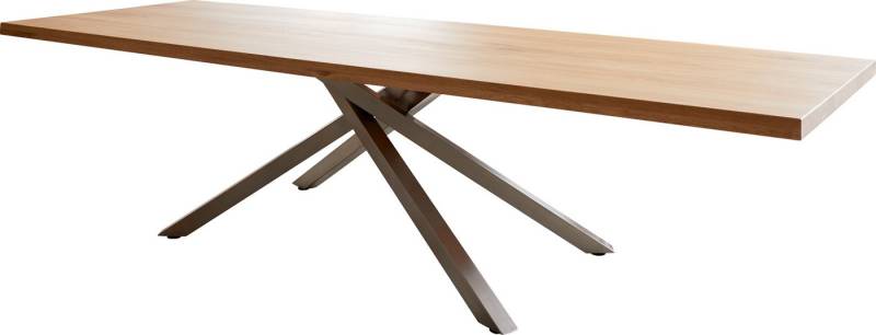 DELIFE Esstisch Edge, Eiche Natur 300x100 Kreuzgestell Rechteck Edelstahl Esstisch DELIFE Esstisch Edge, Eiche Natur 300x100 Kreuzgestell Rechteck Edelstahl Esstisch von DELIFE