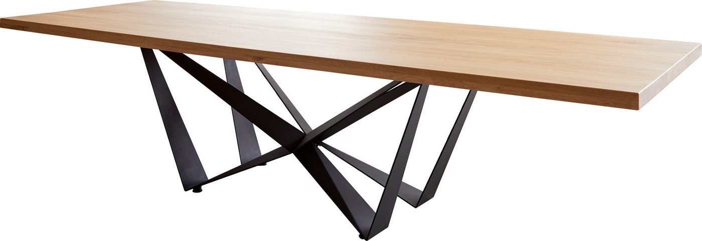 DELIFE Esstisch Edge, Eiche Natur 300x100 Spider Flachstahl Schwarz Esstisch DELIFE Esstisch Edge, Eiche Natur 300x100 Spider Flachstahl Schwarz Esstisch von DELIFE