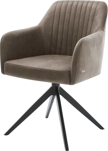 DELIFE Esszimmerstuhl Greg-Flex Kreuzgestell breit Schwarz Mikrofaser Taupe Vintage 360° drehbar Wippfunktion Taschenfederkern DELIFE Esszimmerstuhl Greg-Flex Kreuzgestell breit Schwarz Mikrofaser Taupe Vintage 360° drehbar Wippfunktion Taschenfederkern von DELIFE