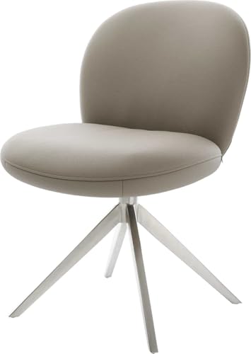 DELIFE Esszimmerstuhl Nube-Flex Kreuzgestell breit Edelstahl Echt-Leder Schlamm 360° drehbar Wippfunktion Taschenfederkern DELIFE Esszimmerstuhl Nube-Flex Kreuzgestell breit Edelstahl Echt-Leder Schlamm 360° drehbar Wippfunktion Taschenfederkern von DELIFE