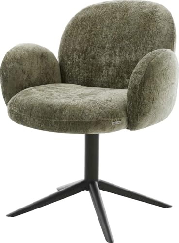 DELIFE Esszimmerstuhl Nube-Flex mit Armlehnen Fußkreuz Schwarz Chenille Olive 360° drehbar Wippfunktion Taschenfederkern DELIFE Esszimmerstuhl Nube-Flex mit Armlehnen Fußkreuz Schwarz Chenille Olive 360° drehbar Wippfunktion Taschenfederkern von DELIFE