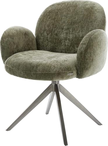 DELIFE Esszimmerstuhl Nube-Flex mit Armlehnen Kreuzgestell breit Graphit Chenille Olive 360° drehbar Wippfunktion Taschenfederkern DELIFE Esszimmerstuhl Nube-Flex mit Armlehnen Kreuzgestell breit Graphit Chenille Olive 360° drehbar Wippfunktion Taschenfederkern von DELIFE
