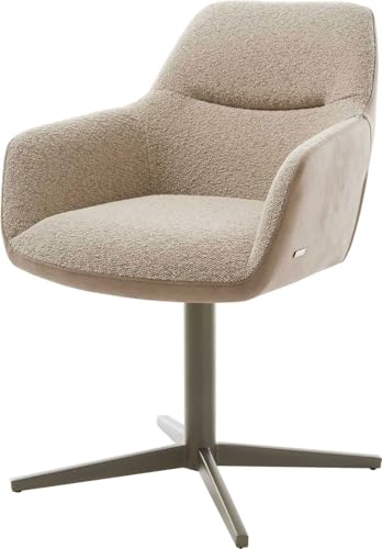 DELIFE Esszimmerstuhl Pejo-Flex Fußkreuz Effektfinish Titan Materialmix Schlamm 360° drehbar Taschenfederkern DELIFE Esszimmerstuhl Pejo-Flex Fußkreuz Effektfinish Titan Materialmix Schlamm 360° drehbar Taschenfederkern von DELIFE