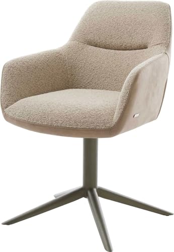 DELIFE Esszimmerstuhl Pejo-Flex Fußkreuz Effektfinish Titan Materialmix Schlamm 360° drehbar Wippfunktion Taschenfederkern DELIFE Esszimmerstuhl Pejo-Flex Fußkreuz Effektfinish Titan Materialmix Schlamm 360° drehbar Wippfunktion Taschenfederkern von DELIFE