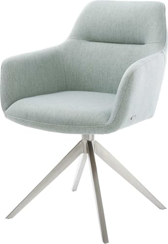Esszimmerstuhl Pejo-Flex Kreuzgestell breit Edelstahl Stripes Mint 360° drehbar Wippfunktion Taschenfederkern Esszimmerstuhl Pejo-Flex Kreuzgestell breit Edelstahl Stripes Mint 360° drehbar Wippfunktion Taschenfederkern von DELIFE