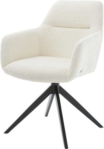 Esszimmerstuhl Pejo-Flex Kreuzgestell breit Schwarz Bouclé Weiß 360° drehbar Wippfunktion Taschenfederkern Esszimmerstuhl Pejo-Flex Kreuzgestell breit Schwarz Bouclé Weiß 360° drehbar Wippfunktion Taschenfederkern von DELIFE
