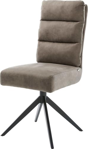 DELIFE Esszimmerstuhl Pela-Flex Kreuzgestell breit Schwarz Mikrofaser Taupe Vintage 360° drehbar Wippfunktion Taschenfederkern DELIFE Esszimmerstuhl Pela-Flex Kreuzgestell breit Schwarz Mikrofaser Taupe Vintage 360° drehbar Wippfunktion Taschenfederkern von DELIFE