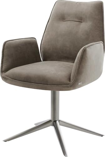 DELIFE Esszimmerstuhl Zoa-Flex Fußkreuz Graphit Mikrofaser Taupe Vintage 360° drehbar Wippfunktion Taschenfederkern DELIFE Esszimmerstuhl Zoa-Flex Fußkreuz Graphit Mikrofaser Taupe Vintage 360° drehbar Wippfunktion Taschenfederkern von DELIFE
