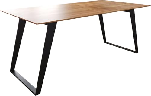 DELIFE Esszimmertisch Edge Akazie Natur 180x90 Metall Schräg Schwarz Schweizer Kante DELIFE Esszimmertisch Edge Akazie Natur 180x90 Metall Schräg Schwarz Schweizer Kante von DELIFE
