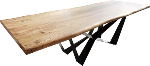 DELIFE Esszimmertisch Edge Akazie Natur 260x100 Spider Flachstahl Schwarz Live-Edge Esstisch DELIFE Esszimmertisch Edge Akazie Natur 260x100 Spider Flachstahl Schwarz Live-Edge Esstisch von DELIFE