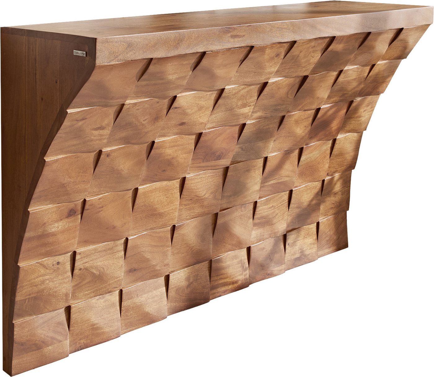 DELIFE Garderoben-Set Eremos, Akazie Natur 120x35 cm Konsole DELIFE Garderoben-Set Eremos, Akazie Natur 120x35 cm Konsole von DELIFE