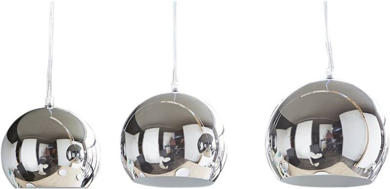 DELIFE Hängeleuchte Pentola, Chrom Silberfarben 75 cm 3 Schirme Deckenlampe von DELIFE