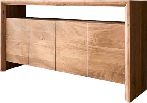 DELIFE Kommode Assuan Akazie Natur 175 cm 4 Türen 1 Fach Sideboard DELIFE Kommode Assuan Akazie Natur 175 cm 4 Türen 1 Fach Sideboard von DELIFE