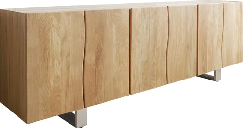 DELIFE Kommode Live-Edge Eiche Natur 220 cm Massiv 6 Türen Sideboard DELIFE Kommode Live-Edge Eiche Natur 220 cm Massiv 6 Türen Sideboard von DELIFE