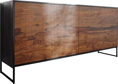 DELIFE Kommode Vaag Sheesham Natur Mango Schwarz 170 cm 4 Türen Sideboard DELIFE Kommode Vaag Sheesham Natur Mango Schwarz 170 cm 4 Türen Sideboard von DELIFE