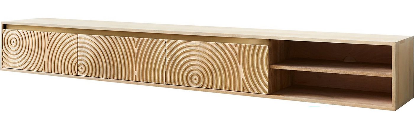 DELIFE Lowboard Budaya, Mango Natur 220 cm 3 Türen 2 Fächer schwebend Lowboard DELIFE Lowboard Budaya, Mango Natur 220 cm 3 Türen 2 Fächer schwebend Lowboard von DELIFE