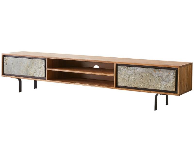 DELIFE Lowboard Juwelo, 200x35x40cm Akazie Natur Stein 2 Türen DELIFE Lowboard Juwelo, 200x35x40cm Akazie Natur Stein 2 Türen von DELIFE