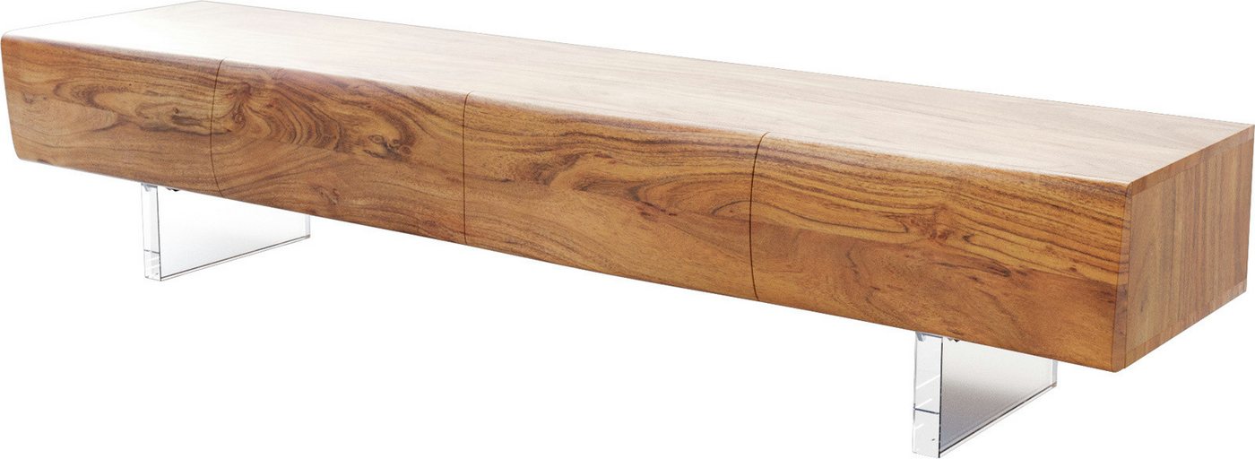 DELIFE Lowboard New, Live-Edge Akazie Natur 175 cm 4 Türen Acrylfuß Lowboard von DELIFE
