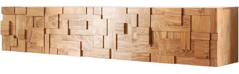 DELIFE Lowboard Puzzle, Akazie Natur 220 cm 4 Türen schwebend Lowboard von DELIFE