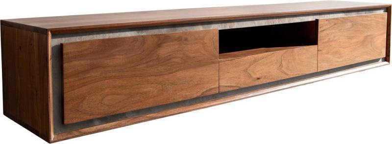 DELIFE Lowboard Stonegrace, Akazie Braun Steinfurnier 175 cm 2 Türen 1 Schublade 1 Fach von DELIFE