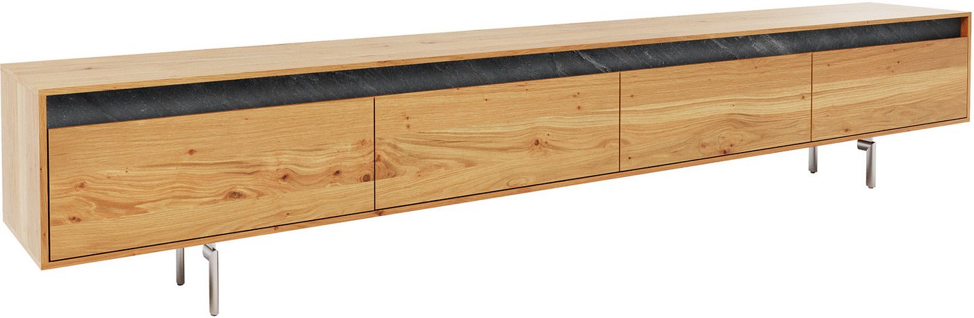 DELIFE Lowboard Stonegrace, Eiche Natur 240 cm 4 Türen Fuß Oval Edelstahl Lowboard DELIFE Lowboard Stonegrace, Eiche Natur 240 cm 4 Türen Fuß Oval Edelstahl Lowboard von DELIFE