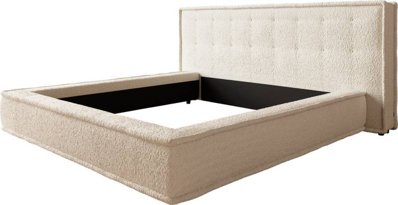 DELIFE Polsterbett Filikos, Bouclé Cream 180x200 cm von DELIFE
