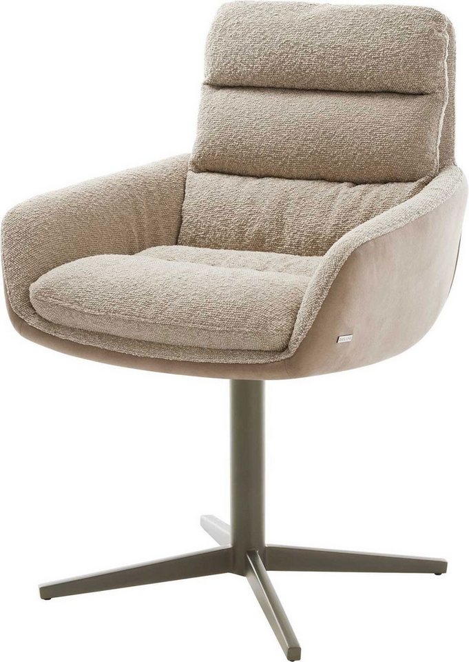 DELIFE Polsterstuhl Abelia-Flex, mit Armlehnen Fußkreuz Effektfinish Titan Materialmix Schlamm 360° dre DELIFE Polsterstuhl Abelia-Flex, mit Armlehnen Fußkreuz Effektfinish Titan Materialmix Schlamm 360° dre von DELIFE