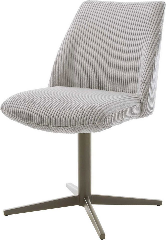 DELIFE Polsterstuhl Elso-Flex, Fußkreuz Effektfinish Titan Cord Silbergrau 360° drehbar Taschenfederk DELIFE Polsterstuhl Elso-Flex, Fußkreuz Effektfinish Titan Cord Silbergrau 360° drehbar Taschenfederk von DELIFE