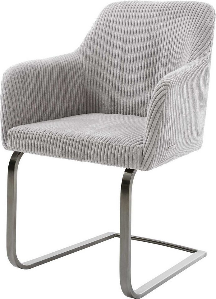 DELIFE Polsterstuhl Greg-Flex, Freischwinger flach Graphit Cord Silbergrau Taschenfederkern DELIFE Polsterstuhl Greg-Flex, Freischwinger flach Graphit Cord Silbergrau Taschenfederkern von DELIFE