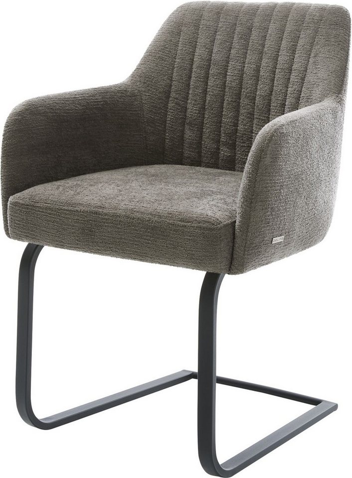DELIFE Polsterstuhl Greg-Flex, Freischwinger flach Schwarz Bouclé Soft Schlamm Taschenfederkern DELIFE Polsterstuhl Greg-Flex, Freischwinger flach Schwarz Bouclé Soft Schlamm Taschenfederkern von DELIFE