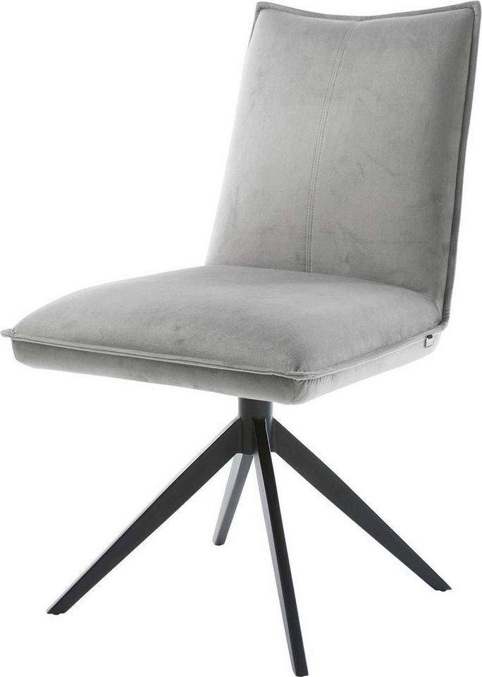 DELIFE Polsterstuhl Lelio-Flex, Kreuzgestell breit Schwarz Samt Grau 360° drehbar Wippfunktion Taschen DELIFE Polsterstuhl Lelio-Flex, Kreuzgestell breit Schwarz Samt Grau 360° drehbar Wippfunktion Taschen von DELIFE