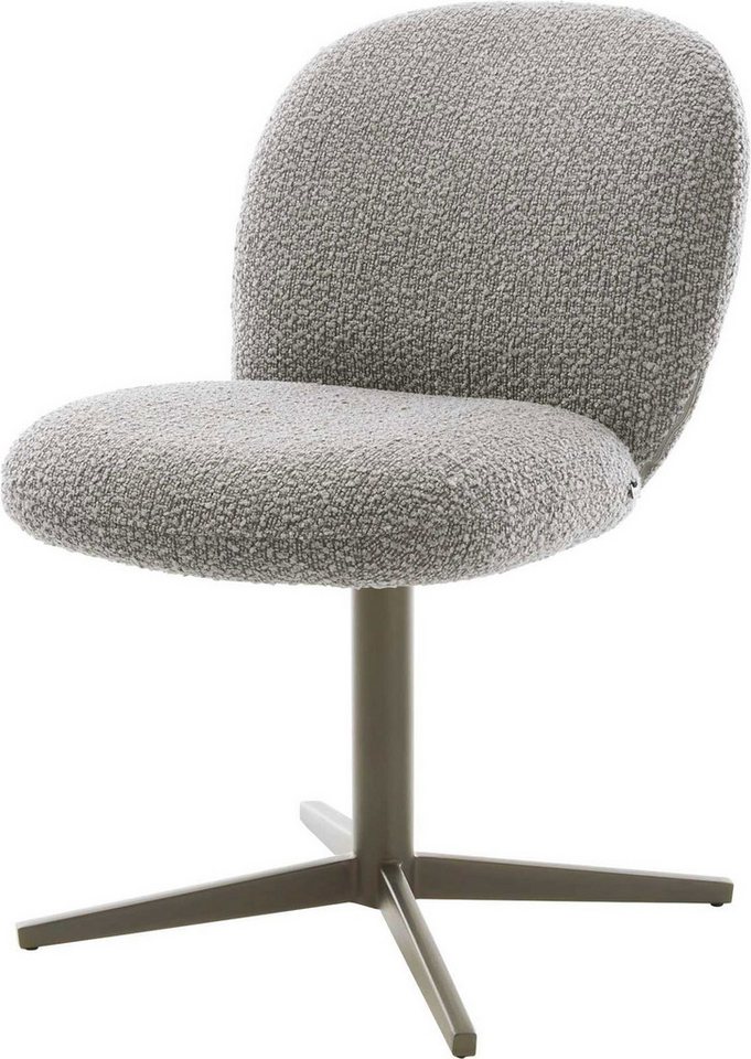 DELIFE Polsterstuhl Nube-Flex, Fußkreuz Effektfinish Titan Bouclé Silbergrau 360° drehbar Taschenfede DELIFE Polsterstuhl Nube-Flex, Fußkreuz Effektfinish Titan Bouclé Silbergrau 360° drehbar Taschenfede von DELIFE
