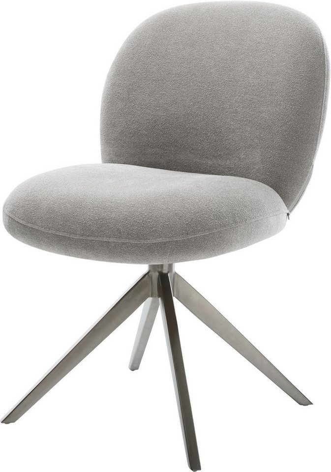 DELIFE Polsterstuhl Nube-Flex, Kreuzgestell breit Graphit Strukturstoff Soft Grau 360° drehbar Wippfu DELIFE Polsterstuhl Nube-Flex, Kreuzgestell breit Graphit Strukturstoff Soft Grau 360° drehbar Wippfu von DELIFE