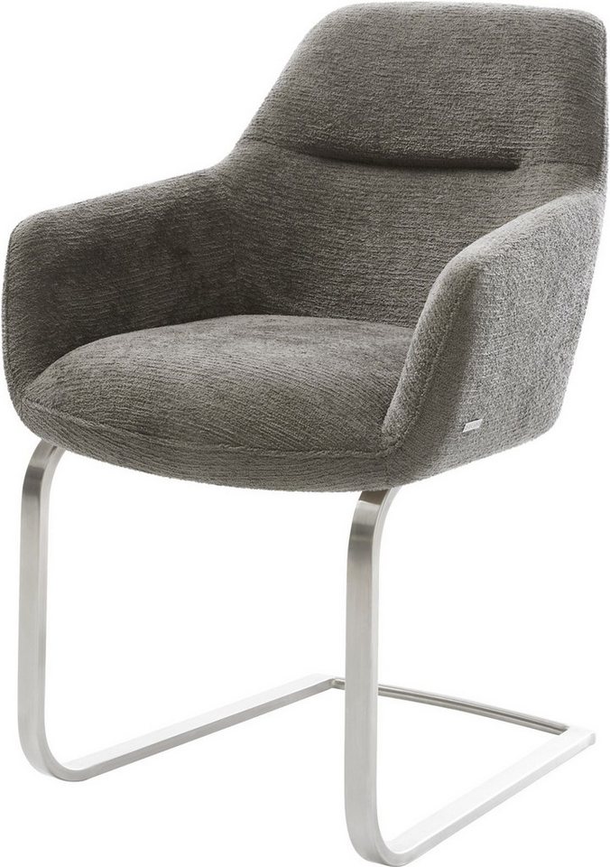 DELIFE Polsterstuhl Pejo-Flex, Freischwinger flach Edelstahl Bouclé Soft Schlamm Taschenfederkern DELIFE Polsterstuhl Pejo-Flex, Freischwinger flach Edelstahl Bouclé Soft Schlamm Taschenfederkern von DELIFE