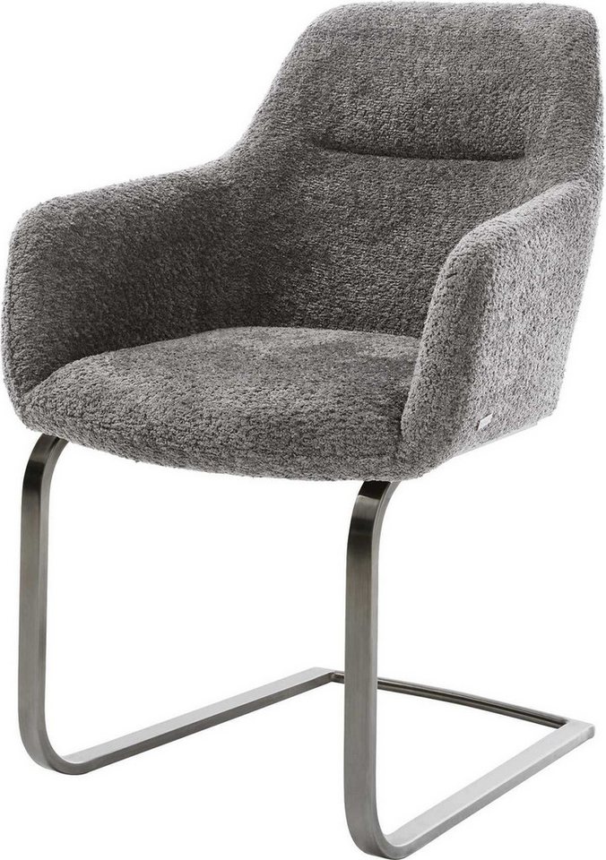 DELIFE Polsterstuhl Pejo-Flex, Freischwinger flach Graphit Bouclé Grau Taschenfederkern DELIFE Polsterstuhl Pejo-Flex, Freischwinger flach Graphit Bouclé Grau Taschenfederkern von DELIFE